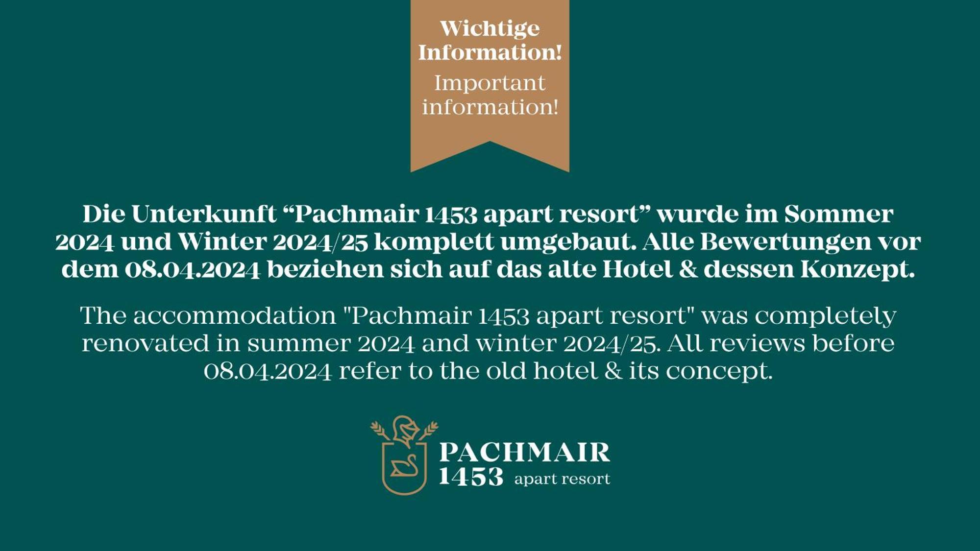 Pachmair 1453 Apart Resort - Opening 2025 Uderns Eksteriør bilde